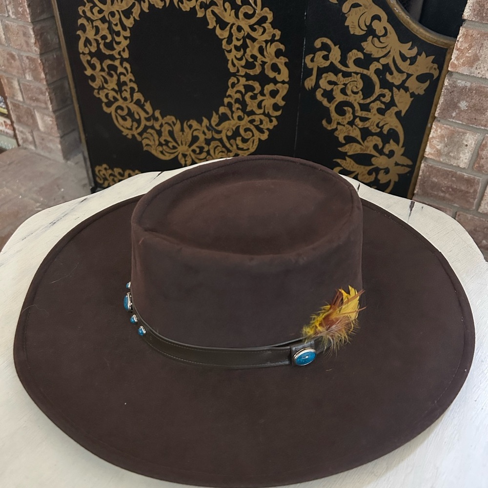 BAILEY U-Rollit Chocolate Brown Western Cowboy Hat 56 Old Stock U.S.A.
